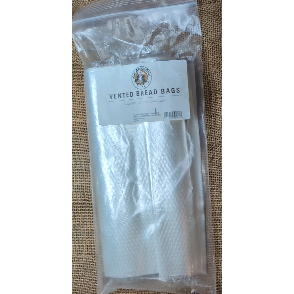 King Arthur Vented Plastic Bread Bags 40 Pack Clear Loaf Homemade Bread
